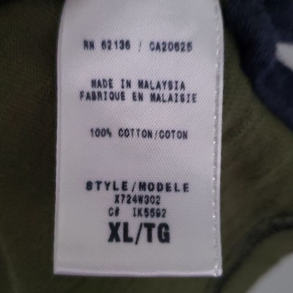 Guess green Navy blue men's collar shirt XL Live to Rock - Picture 5 of 5